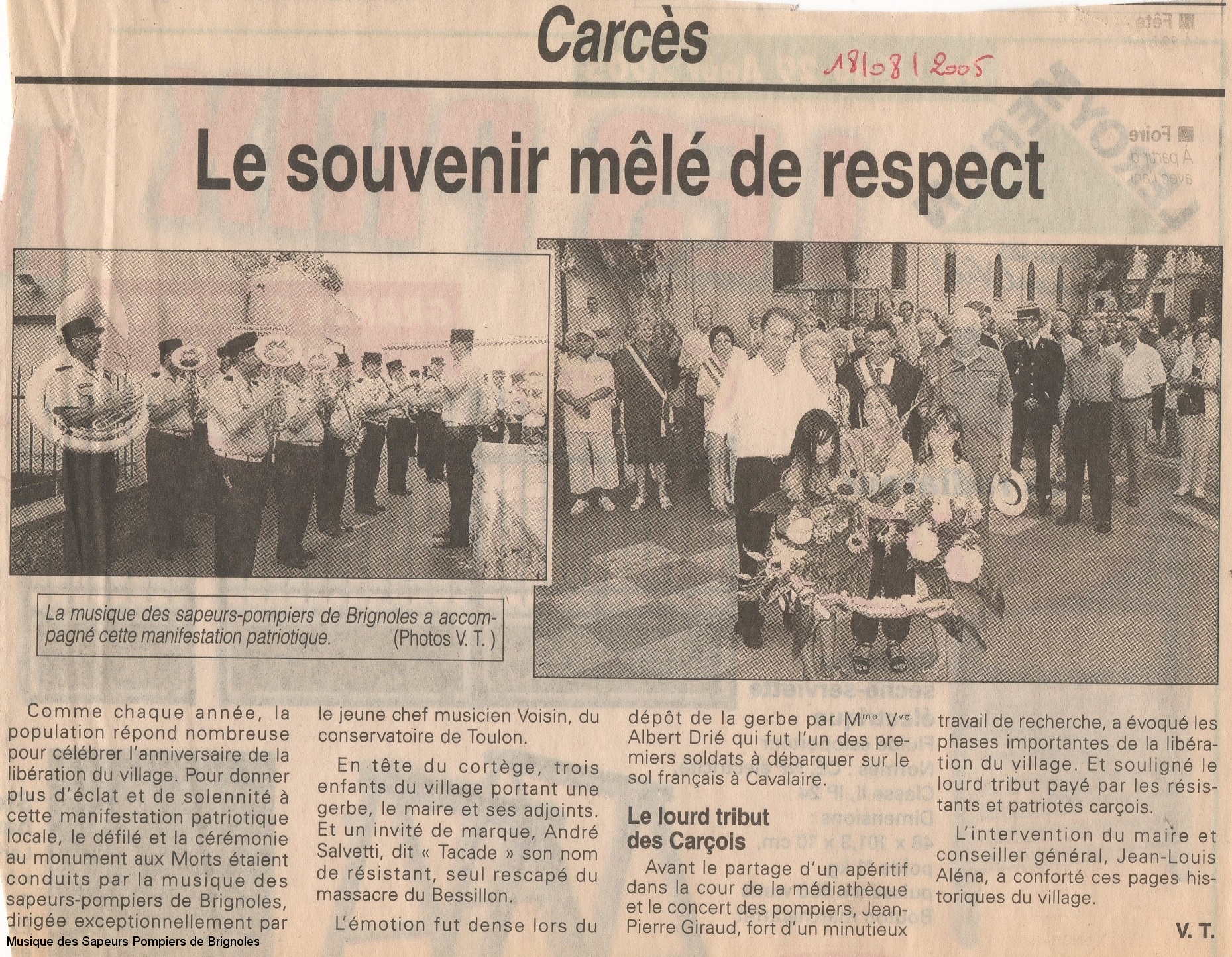 Libération Carcès - 2005